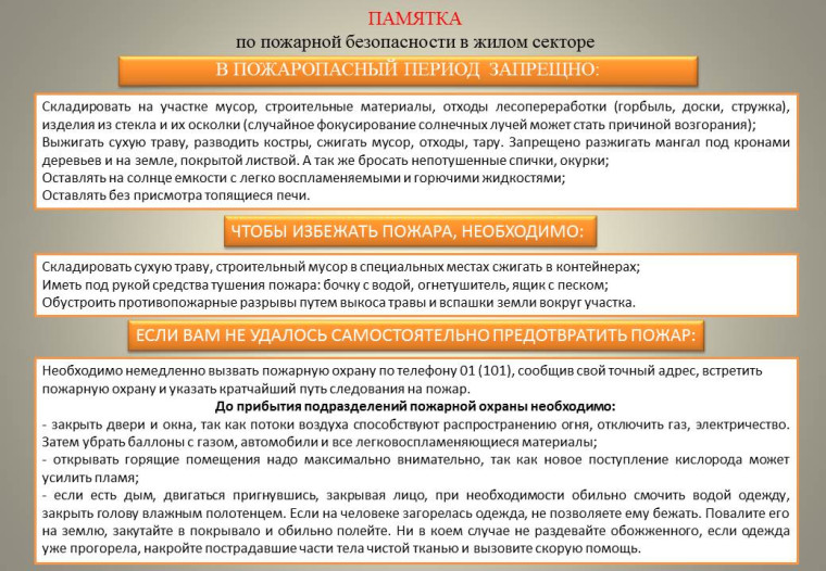 Памятка по пожарной безопасности в жилом секторе. Памятка по пожарной безопасности в жилом секторе.